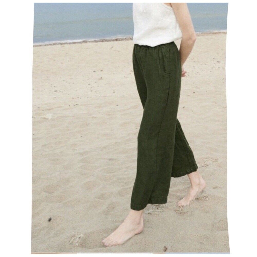 Wide Leg Green Pants